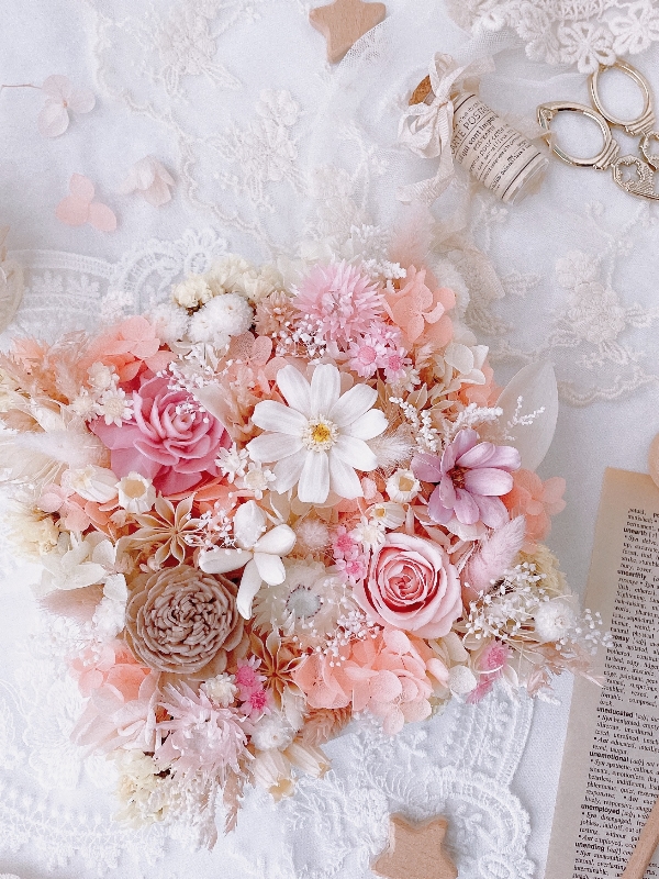 ピンクのお花畑フラワーボックス