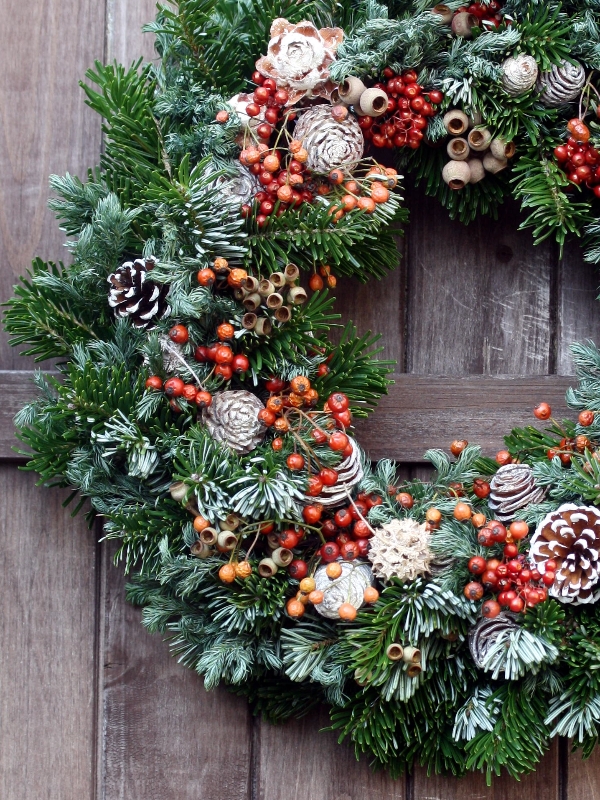 国産モミとブルーバードのリース｜Fla-co（フラコ） - フラワー