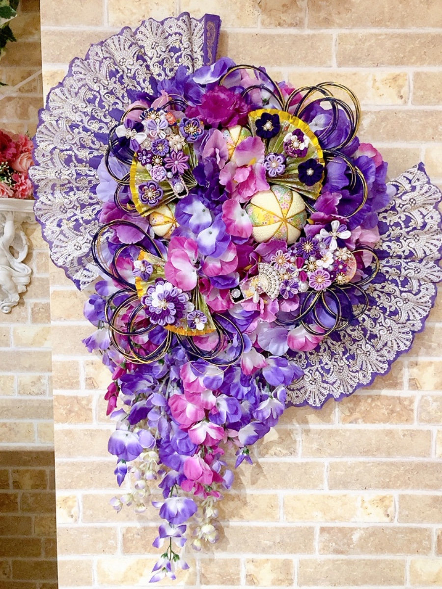 最高峰の藤の花リース♡造花リース