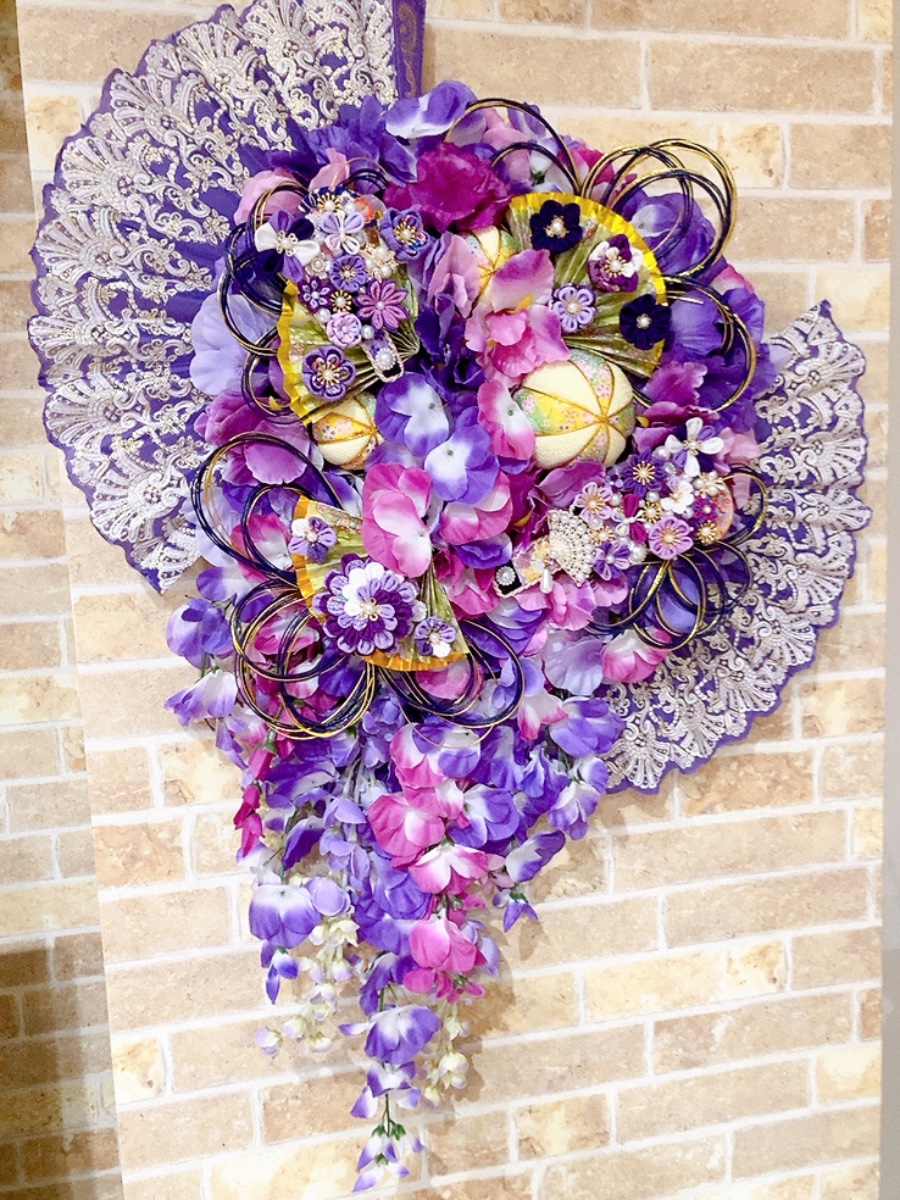 最高峰の藤の花リース♡造花リース