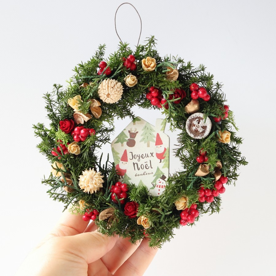 クリスマスミニリースとミニスワッグ