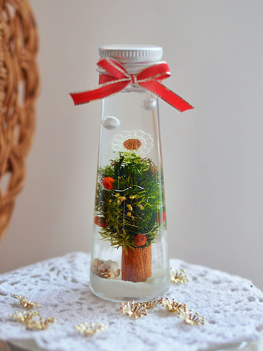 ◇ハーバリウム185 ツリーbottleアレンジ*.:。✿*゜¨ ◇ハーバリウム 185