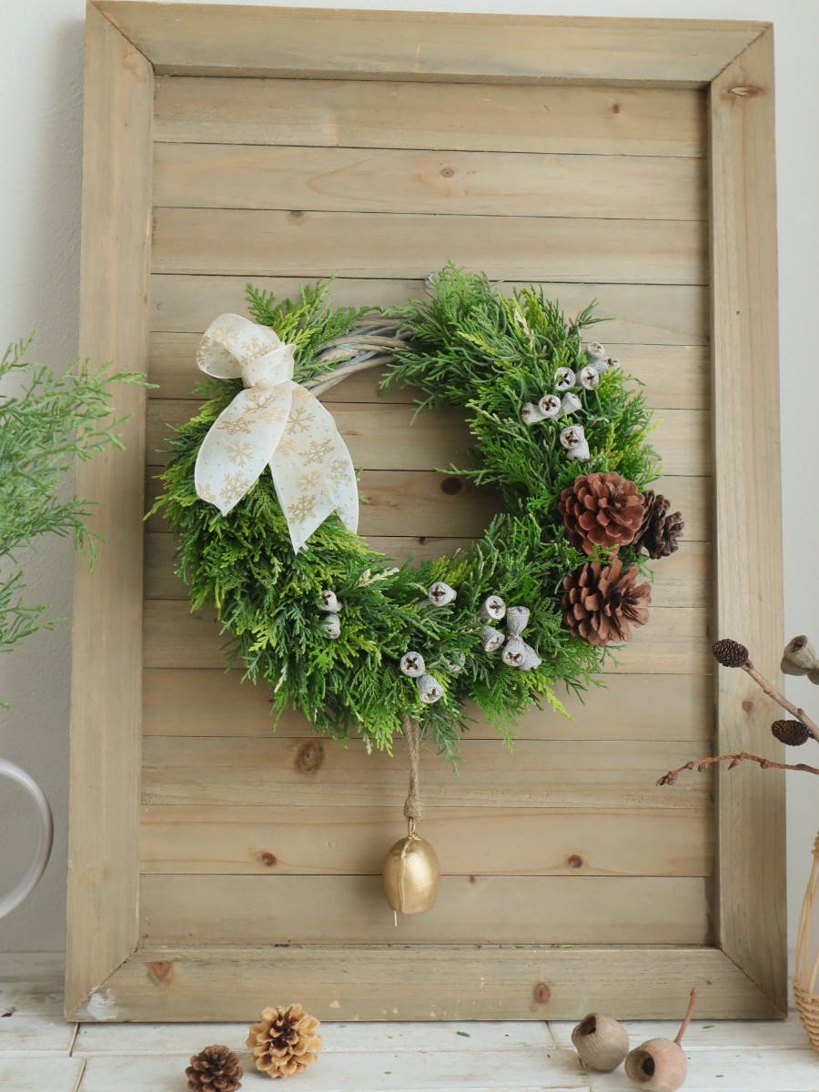 Happy new year 2025 古代米とグレビリアゴールドのお正月飾り リース