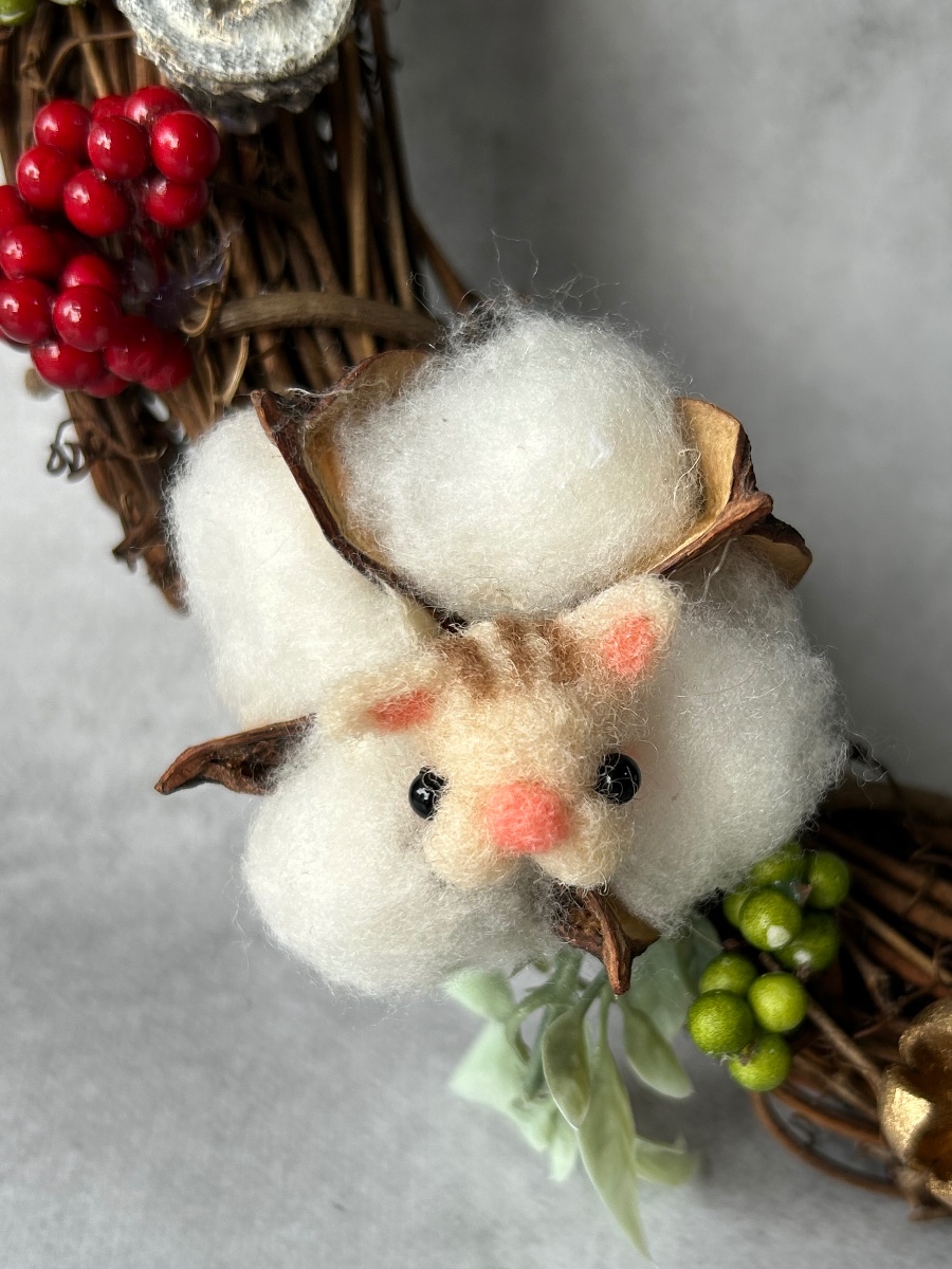 yano-kun  羊毛フェルト 作品 リスちゃんのリース yano-kun 様 専用 羊毛フェルト 作品 リスちゃんのリース lion