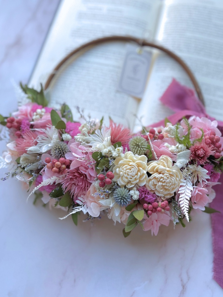 春のハーフリース｜Fla-co（フラコ） - フラワーアレンジ作品投稿サイト