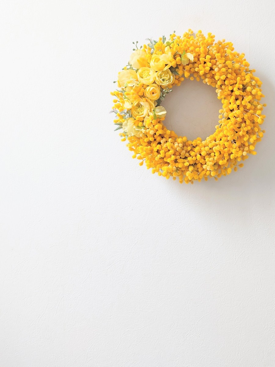 ミモザのリース｜Fla-co（フラコ） - フラワーアレンジ作品投稿サイト