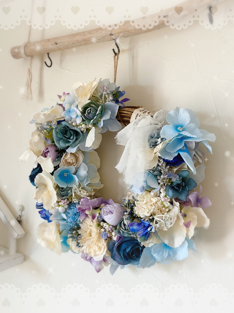 初夏の涼やか紫陽花リース｜Fla-co（フラコ） - フラワーアレンジ作品