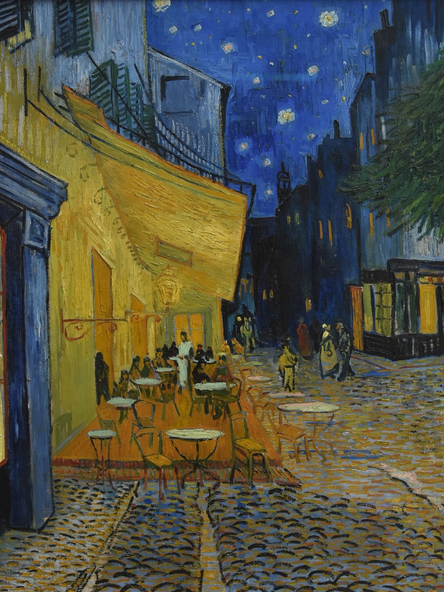 夜のカフェテラスパフェ