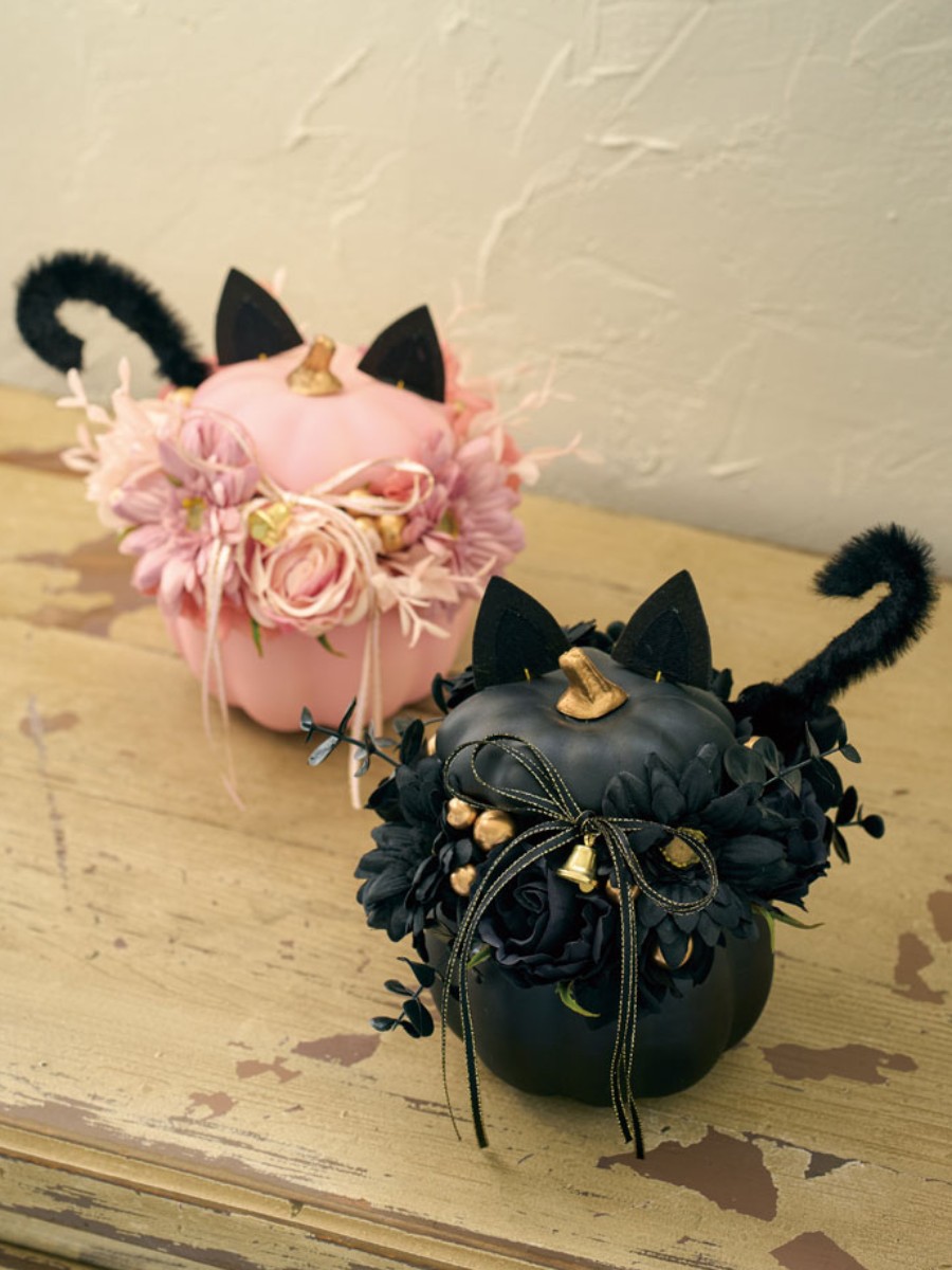 大人かわいいハロウィン猫アレンジ