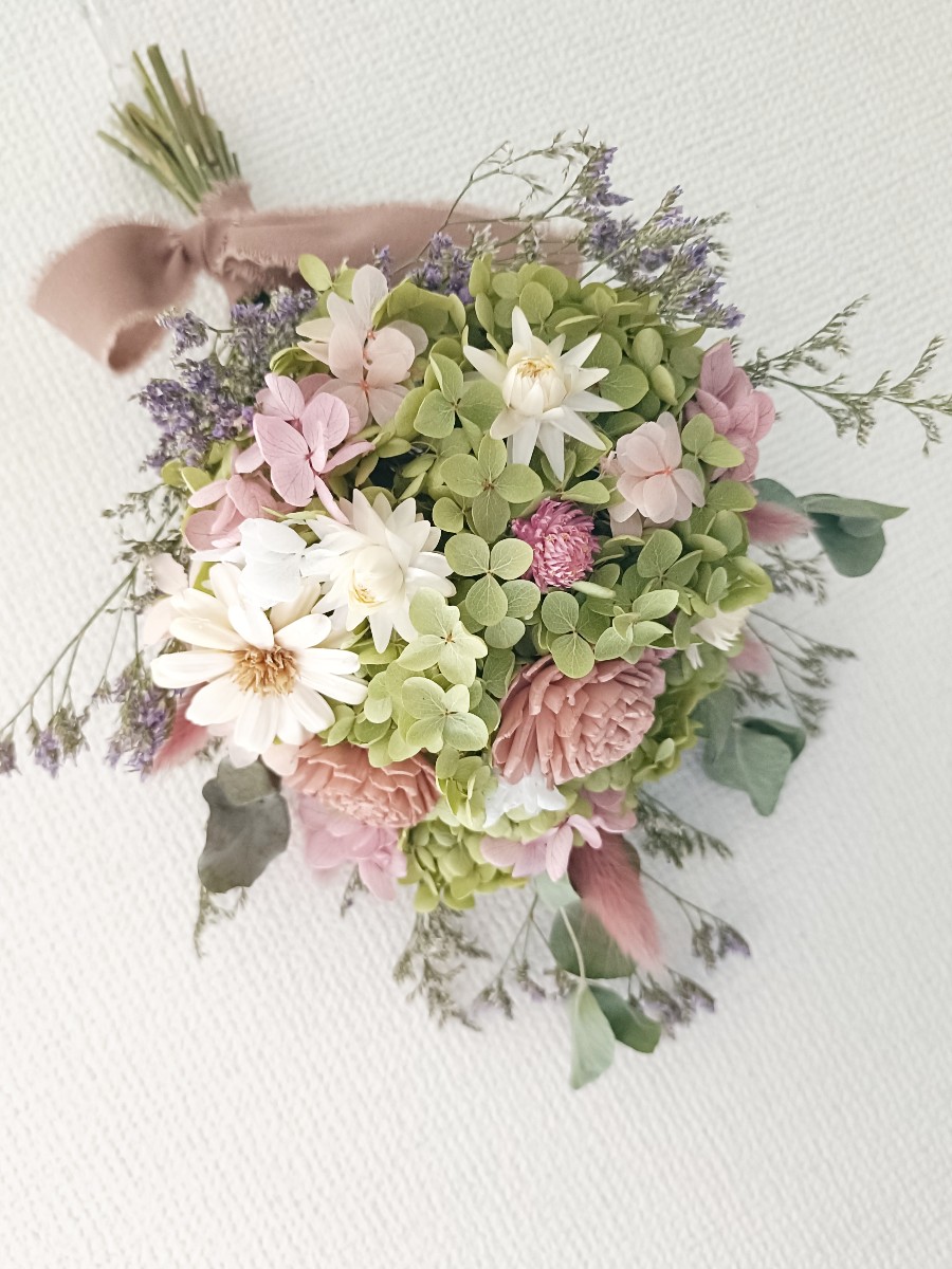 アナベルの紫陽花ピンクスワッグ