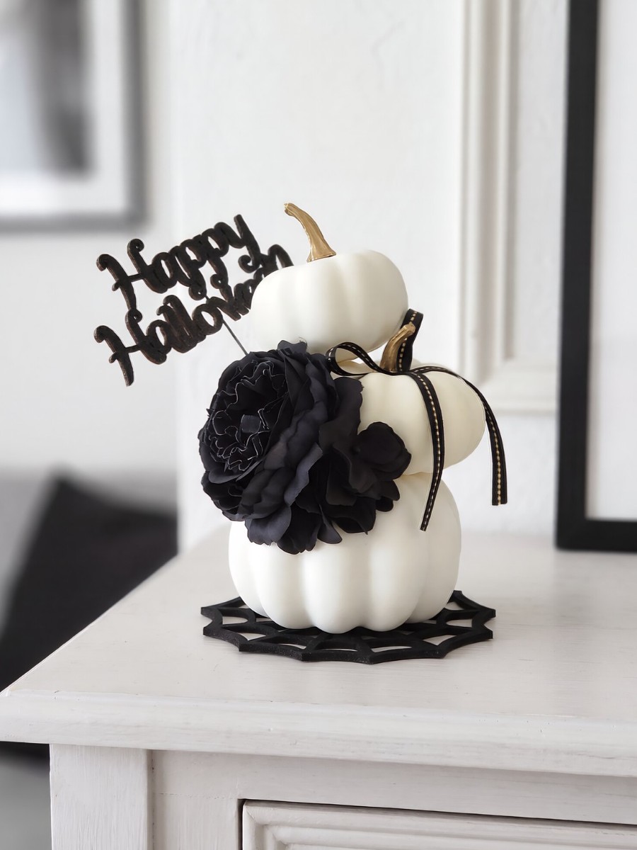 インテリアに溶け込む大人のハロウィン モノトーン パンプキン オブジェ