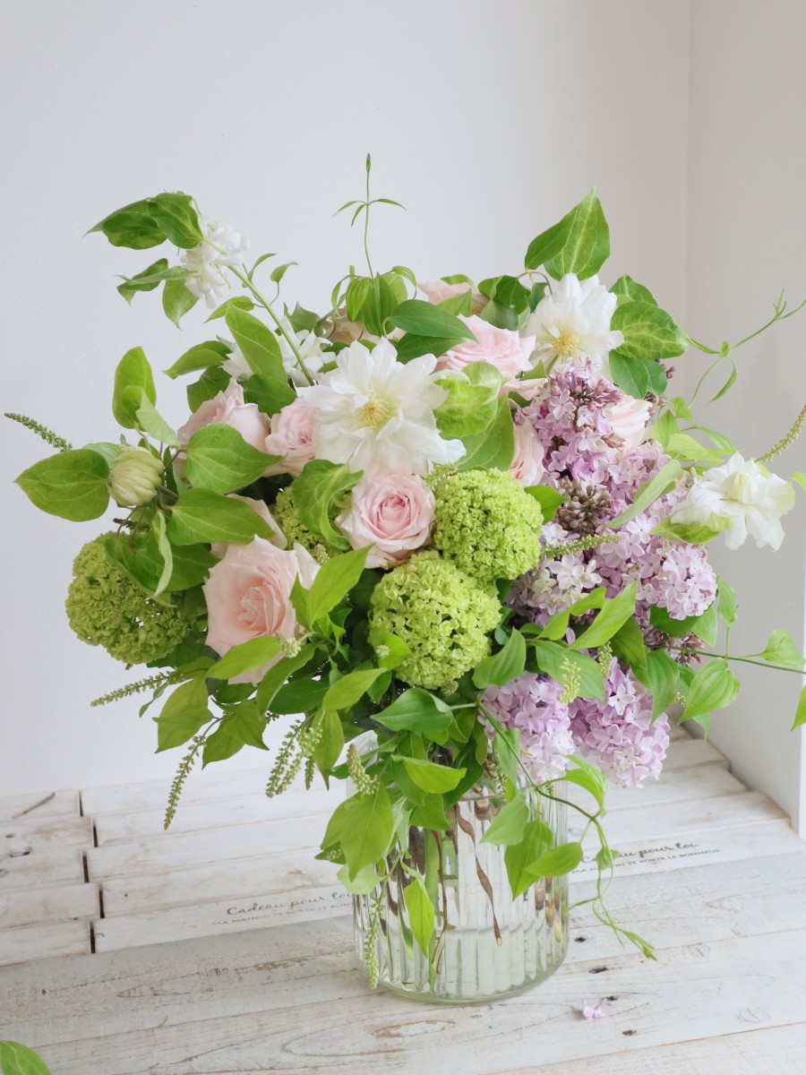 ライラックとローズの花束