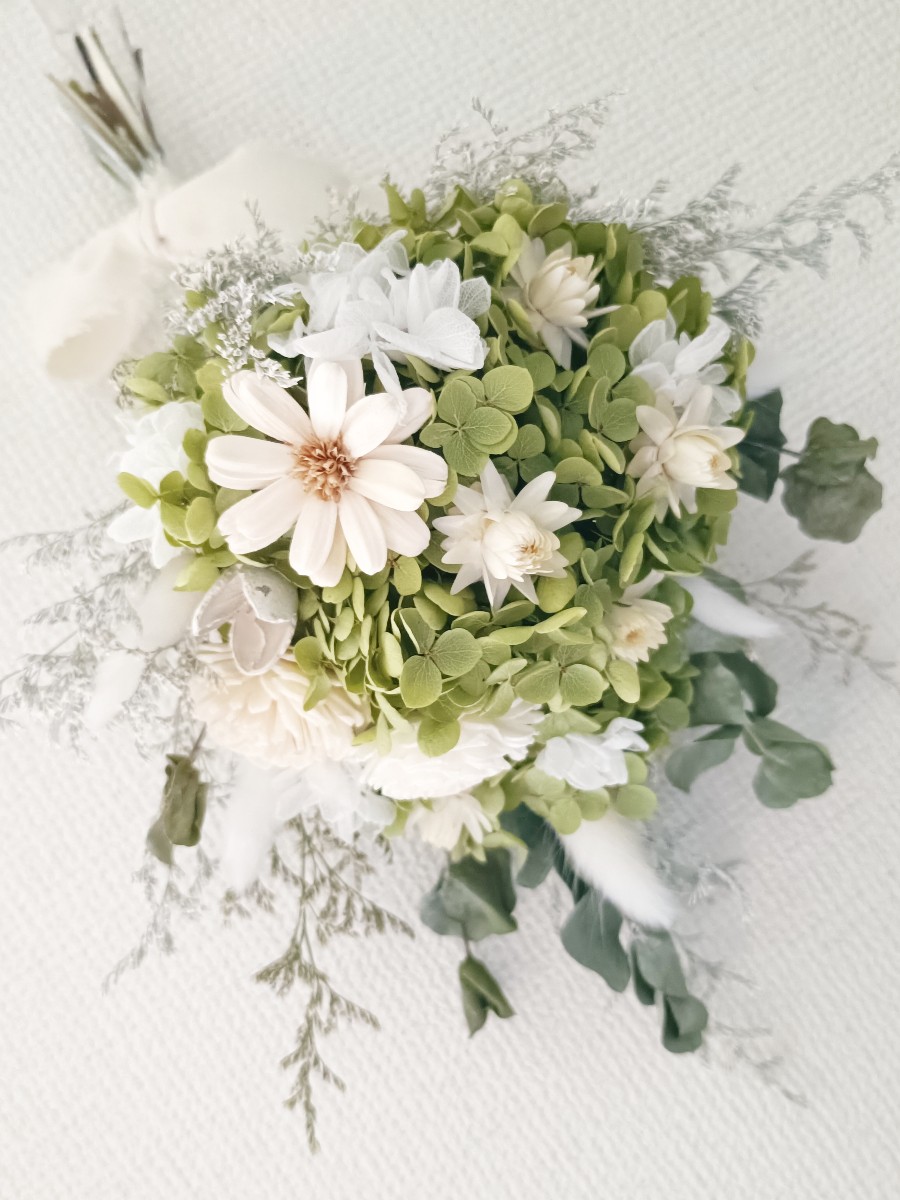 アナベル紫陽花ホワイトスワッグ