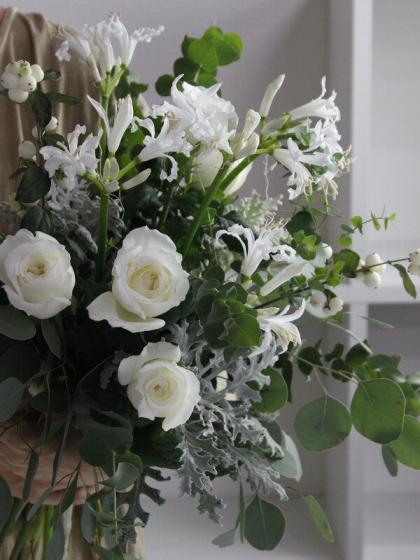 生花 バラ シェドゥーブル 白 40cm Ot 通販 はなどんやアソシエ