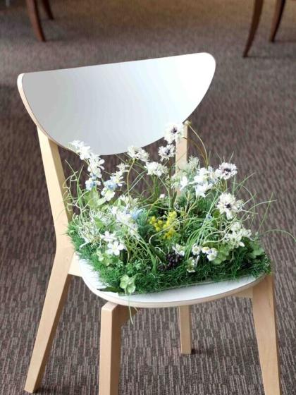 即日☆【造花】YDM/ボタニカルヤグルマソウ クリームブラウン/FA-7109