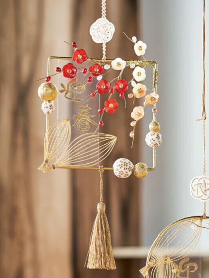 特価◎即日☆金模様ちりめんボール 12個入り/ZE000019 - 花材通販は