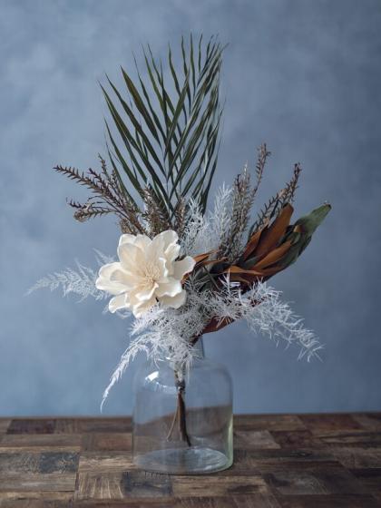 ハンドメイドフラワー】大地農園/ソーラーマグノリア 1本 白/32510-010