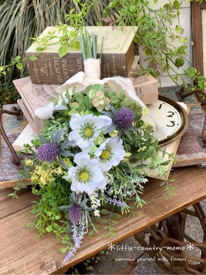 造花】MAGIQ東京堂/スイングアネモネ ホワイト/FM009656-001 - 花材