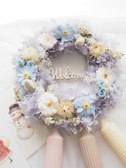 即日☆【プリザーブド】東花/ソフトあじさい美咲 ベビーブルー 約2.5輪