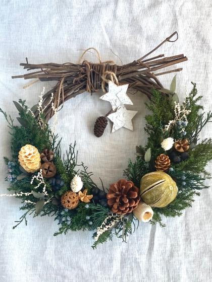 SG Wonder zone/バイン結びリース20cm/132-607115-0 - 花材通販はなど