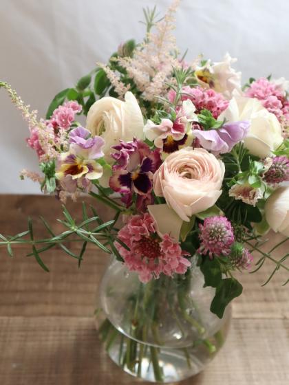 生花】ラナンキュラス ポワント(淡ピンク-白)JA高千穂【早締切-50