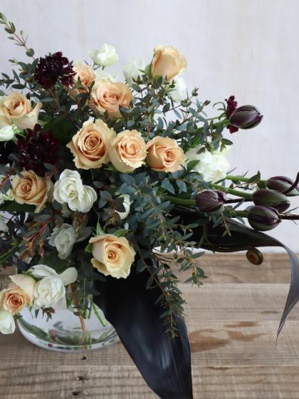 生花】【後藤ばら園】バラ クイックサンド(ベージュ)【OR-13】 - 花材