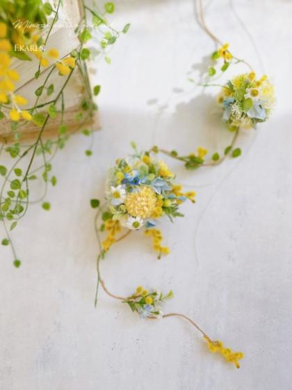 造花】MAGIQ東京堂/パウダーハートカズラバイン グリーン/FG002448