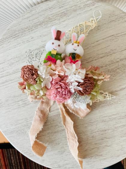 即日☆GREENHOUSE/ひな祭り ふわふわウサギピック /2種×各6/4644S - 花