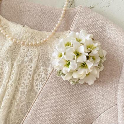 即日☆【造花】アスカ/ブロッサムスプレー×25 つぼみ×8 ホワイト