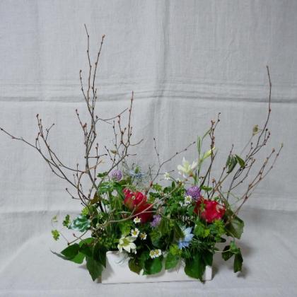 直前!!】ニゲラ(ブルー)1輪付き 40cm程度 中里園芸さんほか【FJ】 - 花