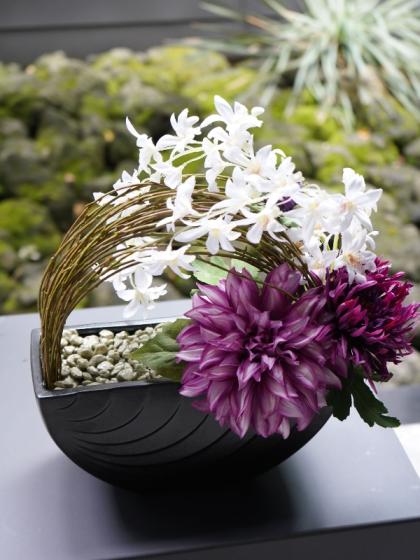 造花】YDM/ミューズダリア/FA-7246-WPU - 花材通販はなどんやアソシエ