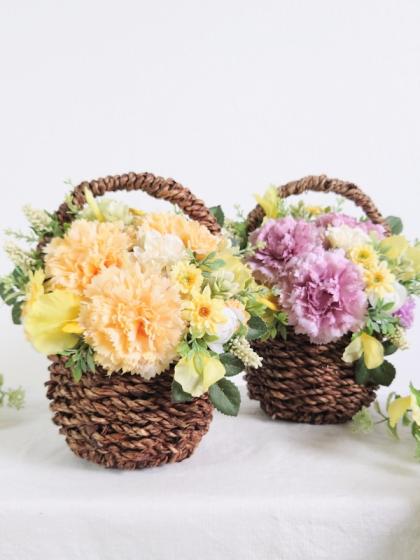 即日☆【造花】アスカ/カーネーションバンチ(1束3本) ツートン