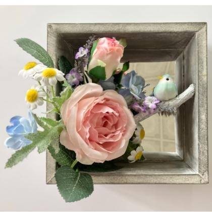 即日☆【造花】MAGIQ東京堂/ルシアローズブッシュ #2 PINK/FM001617