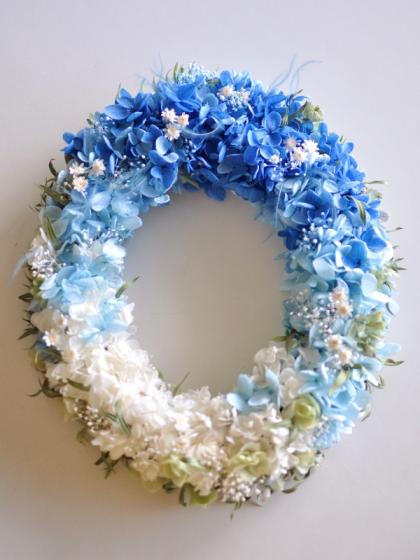 早い者勝ち ドライフラワーのオーバルリース ドライ Wreath（リース Blue フラワー・リース