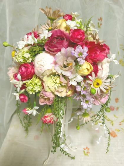 造花】アスカ/ピオニーブーケ ピンク/A-34599-3 - 花材通販は