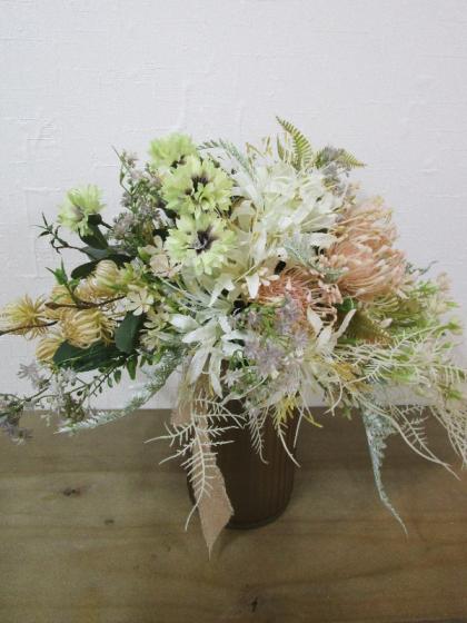 即日☆【造花】YDM/ピンクッションスプレー ライトサーモン/FA-7373