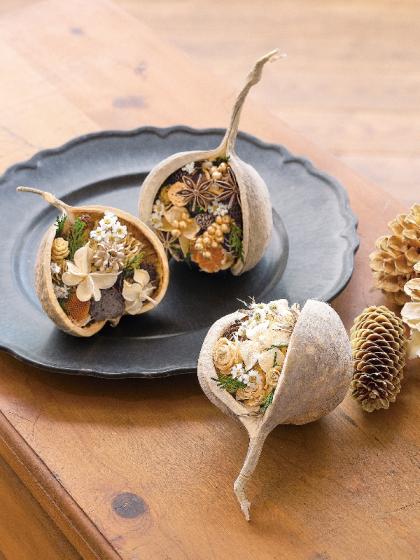 ブッダナッツの飾り◯ブラウンコットン ブッダナッツの飾り◯ブラウンコットン