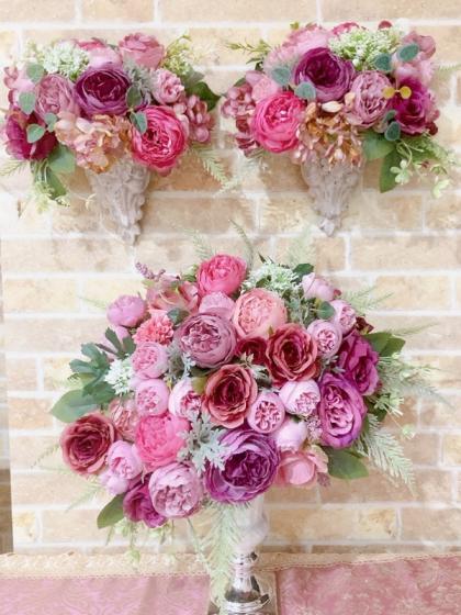 革ハギレ 薔薇型押し ディープグリーン＆パールシルバー レザー 