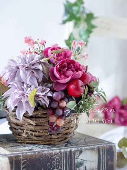 即日☆【造花】T0316 ミニグレープ×24 #014 ワイン/66-807919-0 - 花材