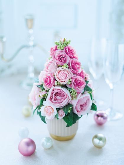 即日☆【造花】MAGIQ東京堂/ルシアローズブッシュ #2 PINK