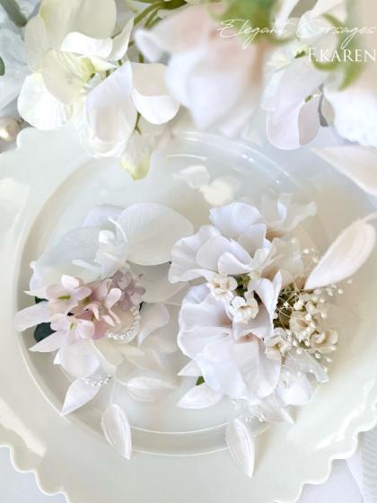 造花】アスカ/スイトピーバンチ×27(1束3本) アイボリーホワイト/A