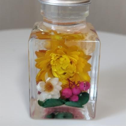 ◇ハーバリウム 242 グリーンヘリクリサムの爽やかbottle