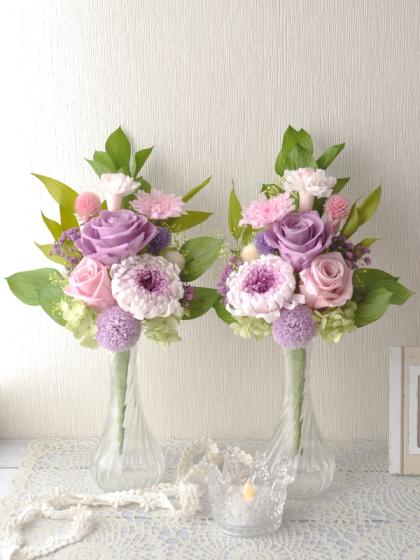 プリザーブドフラワー 花材 カーネーション◦ミルフィーユ　２４個 母の日 花 プリザーブドフラワー Nelke Klein ネルケ クライン