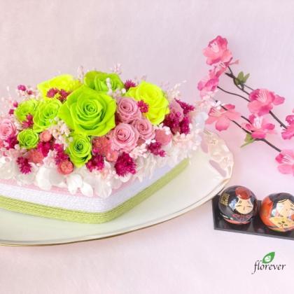 プリザーブド】フロールエバー/ローズパレット 16輪 ファンシー