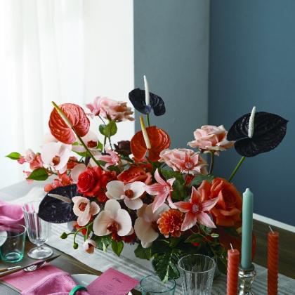 kamata　アスカ 造花】アスカ/ローズ ピーチクリーム/A-34855-4C - 花材通販はなどんや