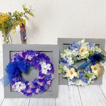 プリザーブドフラワー　ハーフリース♡パープルベリーペッパーのコンチェルト プリザーブドフラワー ハーフリース♡パープルベリーペッパーの