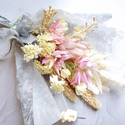 造花】アスカ/ミックスバンチ クリームホワイト/A-34527-11 - 花材通販