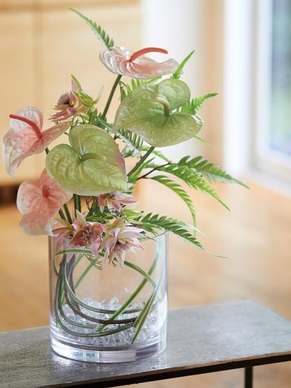 専用＊ミニバラとスイートピー　フェイクスワッグ 造花】MAGIQ東京堂/フラックスグラス S 12本 TT.GR/FG004340-123 - 花