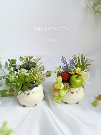 特価◎即日☆GREENHOUSE/リトルレジンポット シマエナガ /5150 - 花材