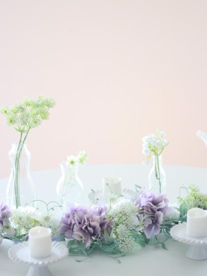 造花 即日☆【造花】F4057 ハイドレンジアピック #001 ホワイト/66